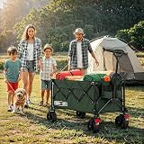 Overmont 200L Folding Festival Trolley on Wheels Green 330 lb Load Capacity view 4
