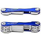 KeySmart Extended | Compact Key Holder and Keychain Organizer (2-22 Keys, Blue)