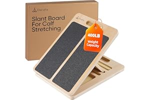 ElaraFit Adjustable Slant Board for Calf Stretching, Wooden Portable Stretcher, Foldable Incline Boards for Calves Ankle Achilles Tendon Knee Heel Muscle Stretch Exercise