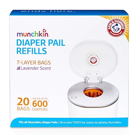 Munchkin Arm & Hammer Diaper Pail Refill Bags 20 Count
