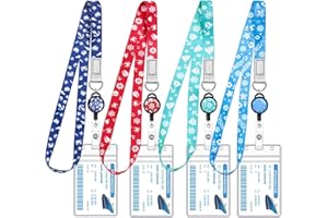 HONSIO 4 Pack Cruise Lanyard for Ship Cards Lanyards with Retractable Badge Reels Waterproof ID Badge Holder 2025 Cruise Essentials Accessories