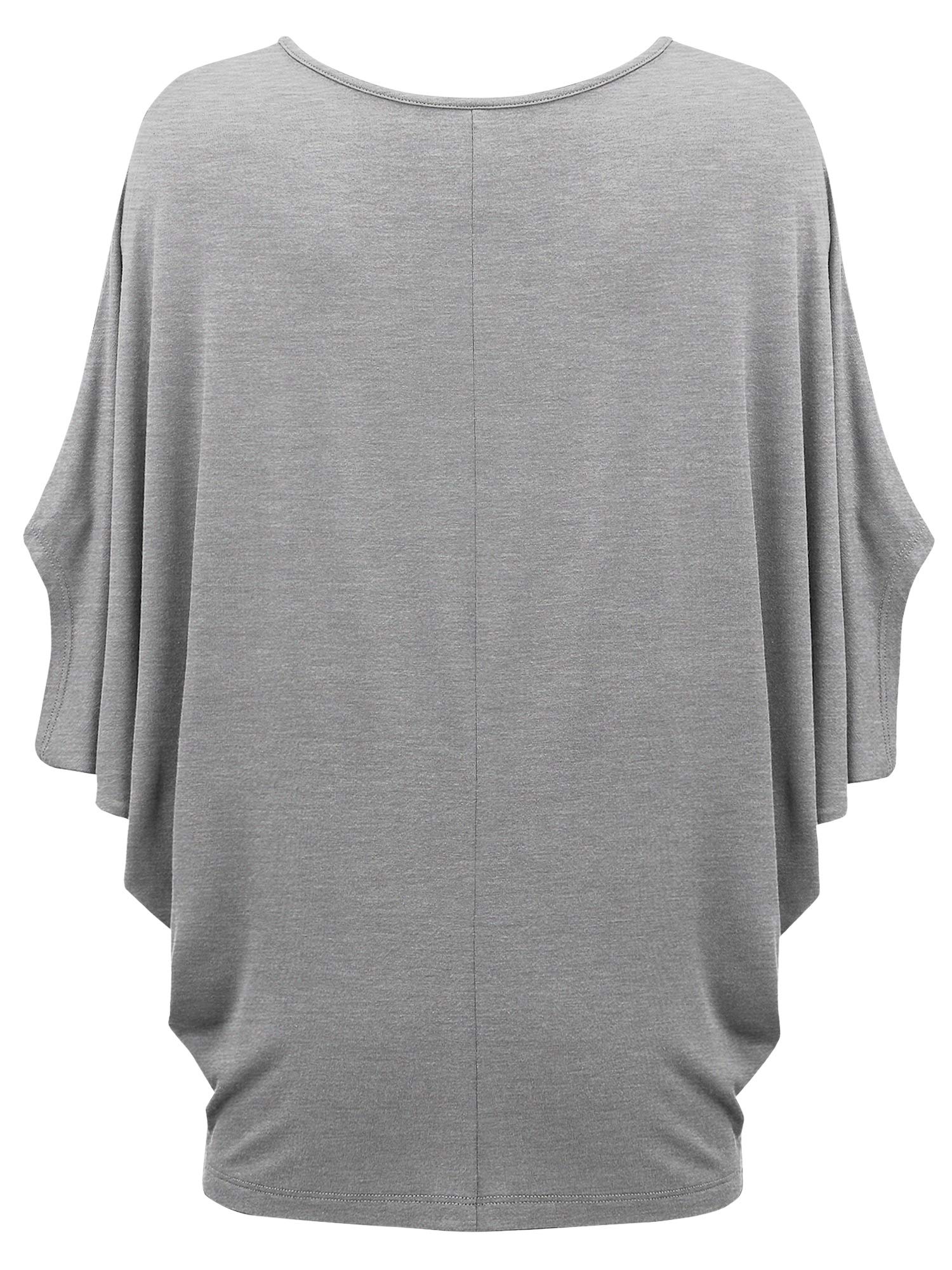 LL WT1073 Womens Scoop Neck Half Sleeve Batwing