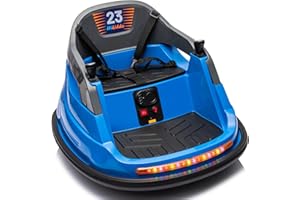 Hikiddo Baby Bumper Car, 6V Electric Kids Bumper Car for Toddlers with Remote Control, Bluetooth - Navy Blue