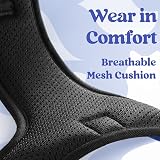 rabbitgoo Dog Harness Large No-Pull Front Back Clips Reflective Blue L view 3
