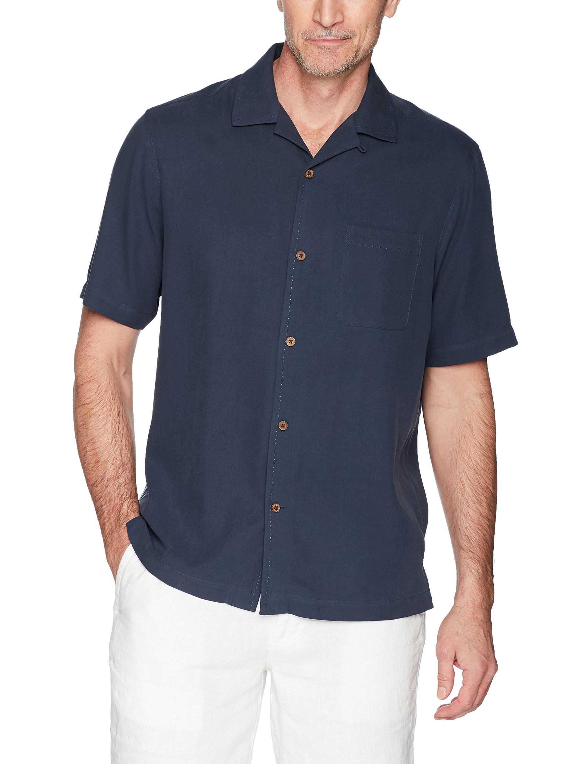 28 Palms Men's RelaxedFit 100 Silk Camp Shirt, A Choose SZ/color eBay