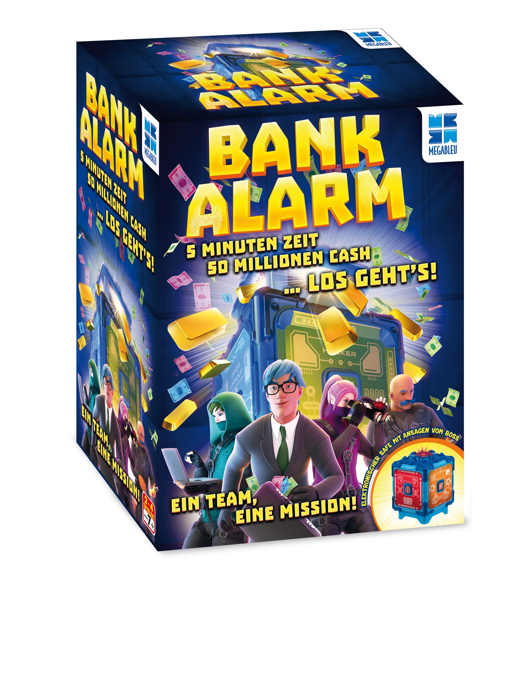 Megableu Bank Alarm Cooperative Board Game Family Game Skill Game for the Whole Family Party Game from 7 Years 2-4 Players