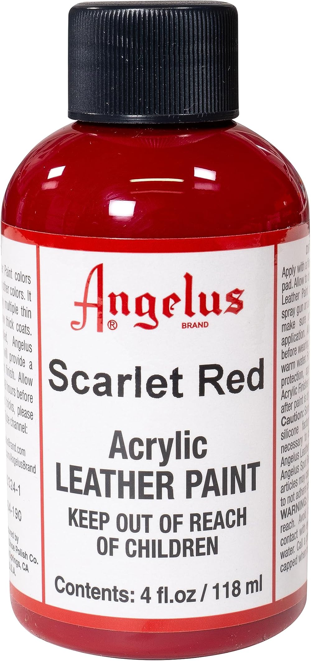 Angelus Acrylic Leather Paint - Flexible Non-Toxic Water Based Leather Paint