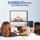 MUDEELA Cable Trunking Kit 2M Self Adhesive TV Cable Management 5x400mm W24mm view 5
