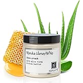 Nabila K - Manuka Honey Whip - Face Cream - Moisturizer - Aloe Vera & Shea Butter - Vitamin C - Vitamin B - Cruelty Free - Dry, Oily, or Sensitive Skin - Natural - Honey Fragrance - Made in USA - 5oz