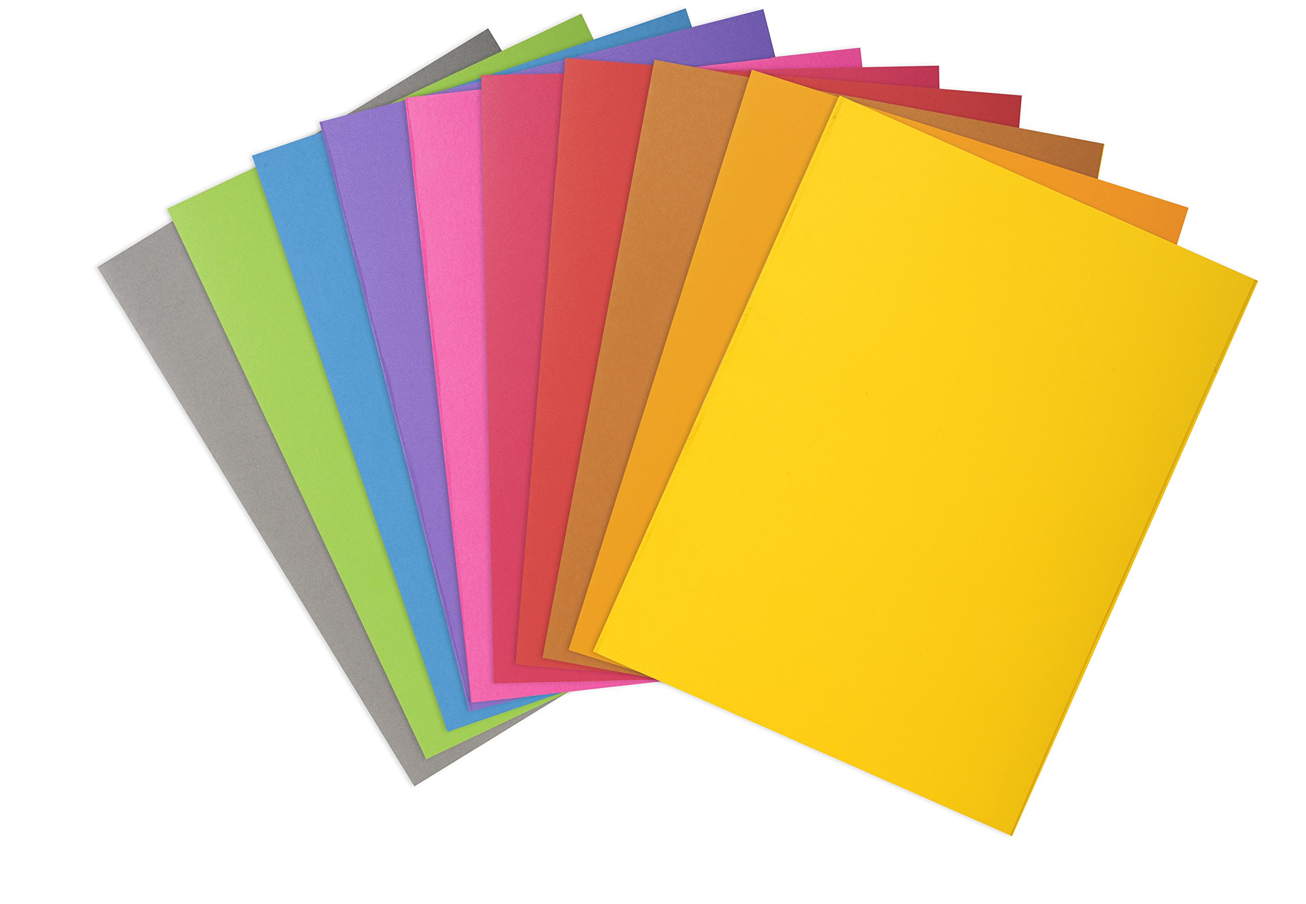 Exacompta - Ref 210500E - Rocks Square Cut Folder - 240 x 320mm in Size, Suitable for Holding A4 Documents, 210gsm Coloured Card -Assorted Colours (Pack of 50)