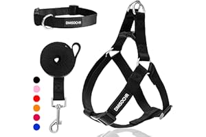 IPRAVOCI No Pull Dog Harness - Adjustable Step-in Harness & Leash Set for Small, Medium, Large Dogs - Escape Proof Soft Pet Harness for Walking, Training, Hiking, Outdoor Activities