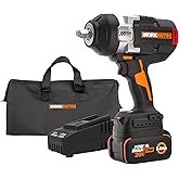 WORX Nitro 20V Brushless High Torque 1/2" Cordless Impact Wrench 1400 FT/LBS, Battery Impact Wrench with Constant Torque Syst