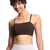 THE GYM PEOPLE Women's Adjustable Spaghetti Strap Sports Bras Wirefree Workout Tops with Removable Padded