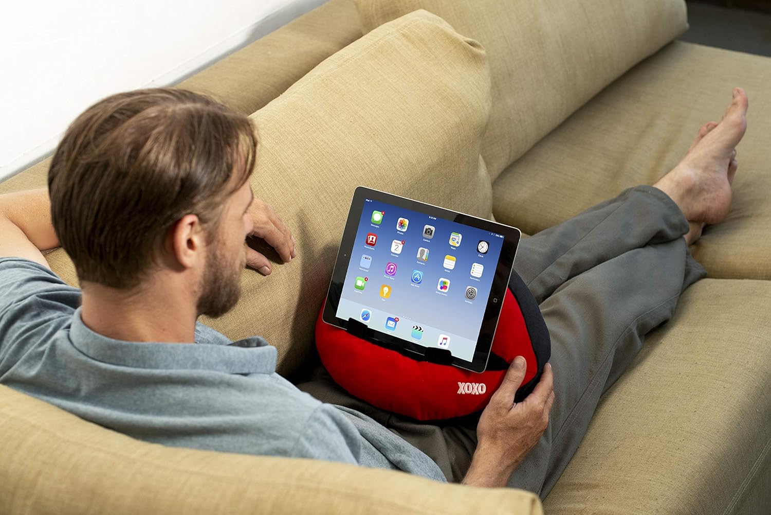 Book Couch iPad Stand, Tablet Stand and Book Holder, Reading Pillow