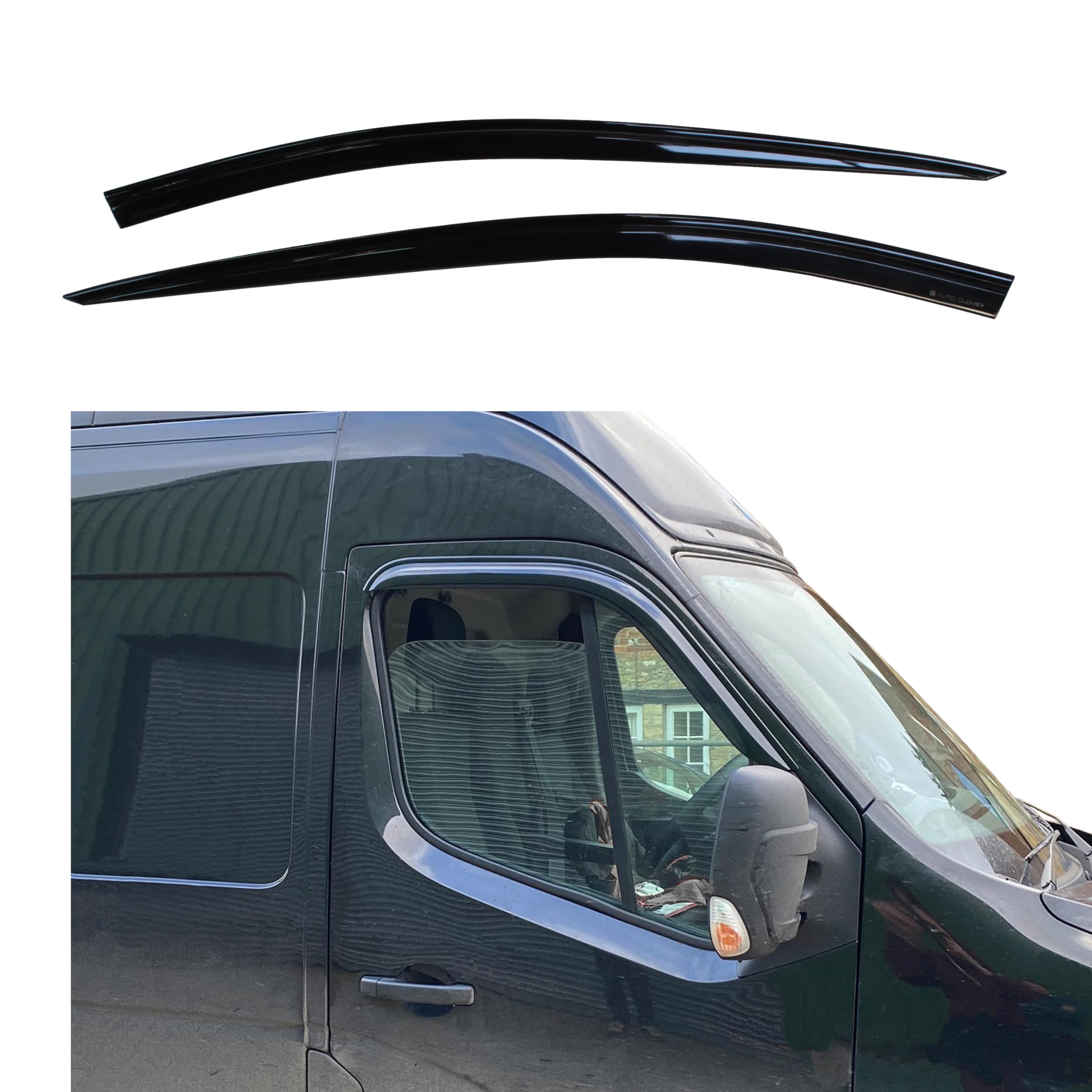 Auto Clover Wind Deflectors Set for Renault Master 2010-2025 (2 Pieces)