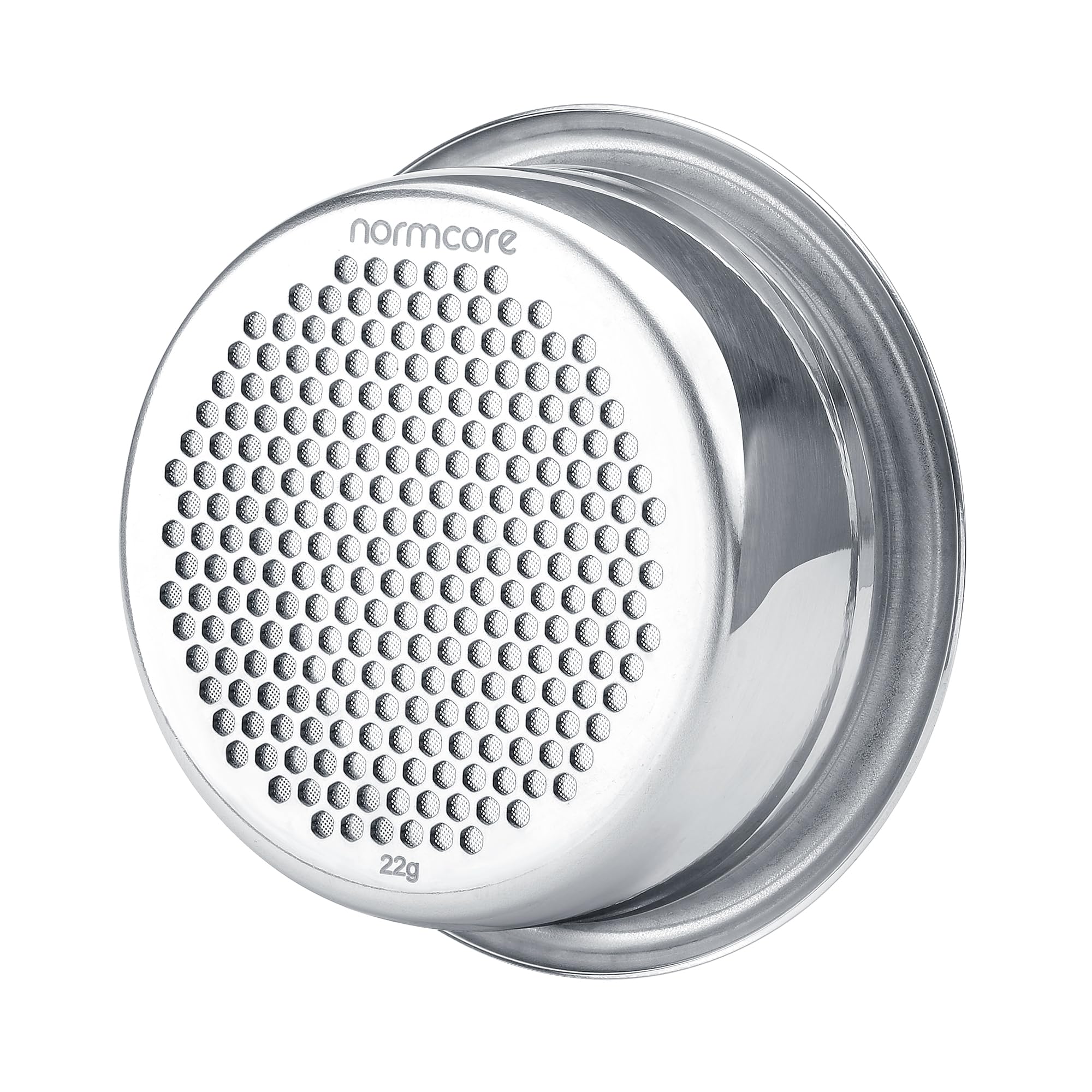 Normcore 58mm 22g Precision High Extraction Filter Basket, Double Layer Portafilter Basket Filter, 304 Stainless Steel, 0.8mm Thickness, Comes with a 58.5mm Puck Screen, 22 Gram