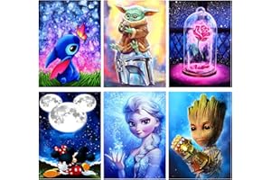 FFPTBNYX 6 Pack Full Drill Diamond Painting Kits for Adults&Beginners 5D DIY 6PCS Diamond Art Kits Paint with Round Diamonds and Gems for Mother's Day Gifts(11.8''x15.7'')