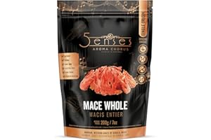 5Senses Mace Whole Macis Entier | Aroma Chorus | Single Origin from the Western Ghats, Non-GMO, Kosher, 100% Natural | Grown 