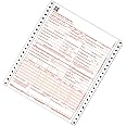 Adams CMS-1500 Health Insurance Claim Forms, 2-Part, Continuous, 9.5 x 11 Inches, 100 Sets per Pack (CMS1500CV)