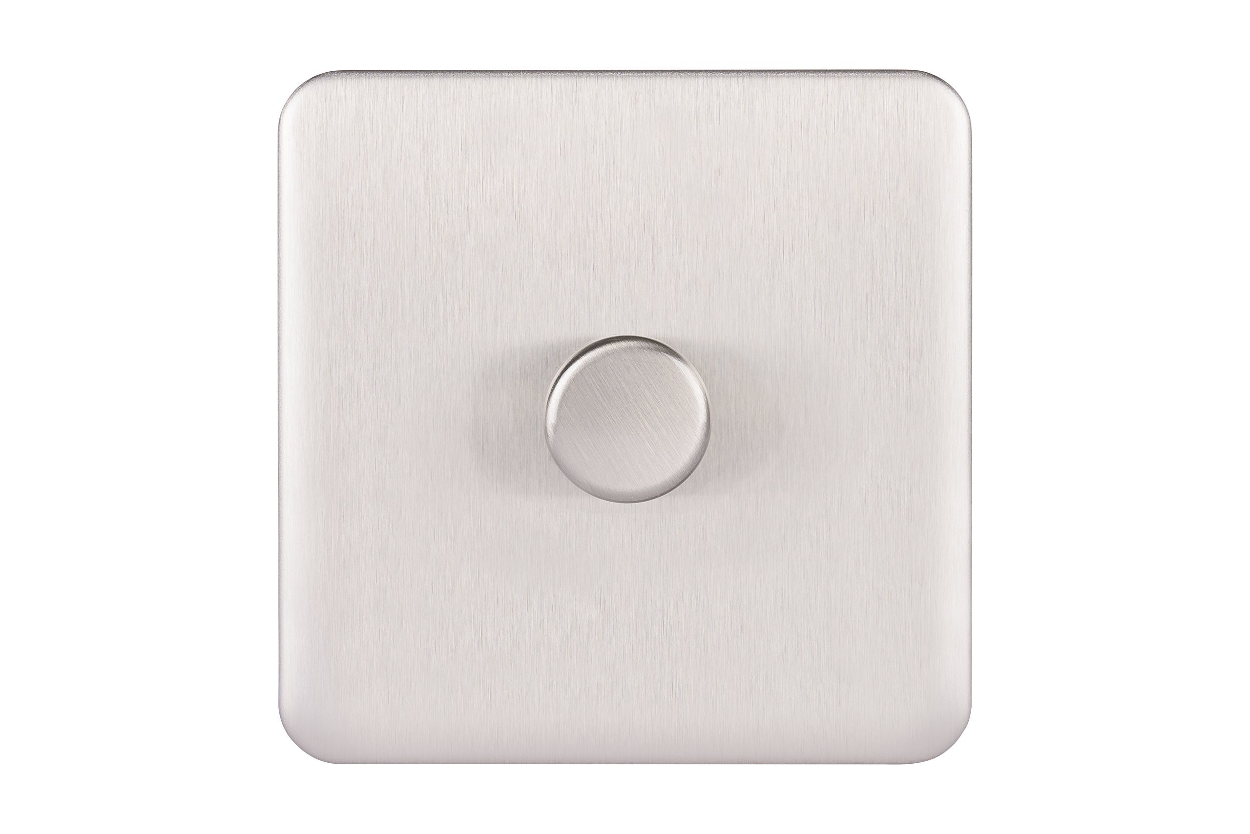 Schneider Electric Lisse Screwless Deco - Single 2 Way LED Dimmer Light Switch, 100 W/VA, GGBL6012LSSS, Stainless Steel