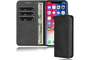iPhone X Wallet Case / iPhone XS Case with Card Holder Slot FROLAN Premium PU Leather Strong Magnetic Flip Folio Kickstand Dr