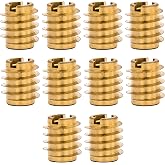 E-Z LOK Knife Thread Insert for Hard Wood, M3-0.5, 0.375 in, 10 ct | Brass construction