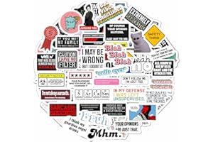 BULBACRAFT 100Pcs Sarcastic Stickers for Adults, Snarky Stickers for Water Bottles & Laptop, Sarcasm Stickers for Men & Women, Funny Stickers for Adults Dark Humor, Humorous Quote Stickers