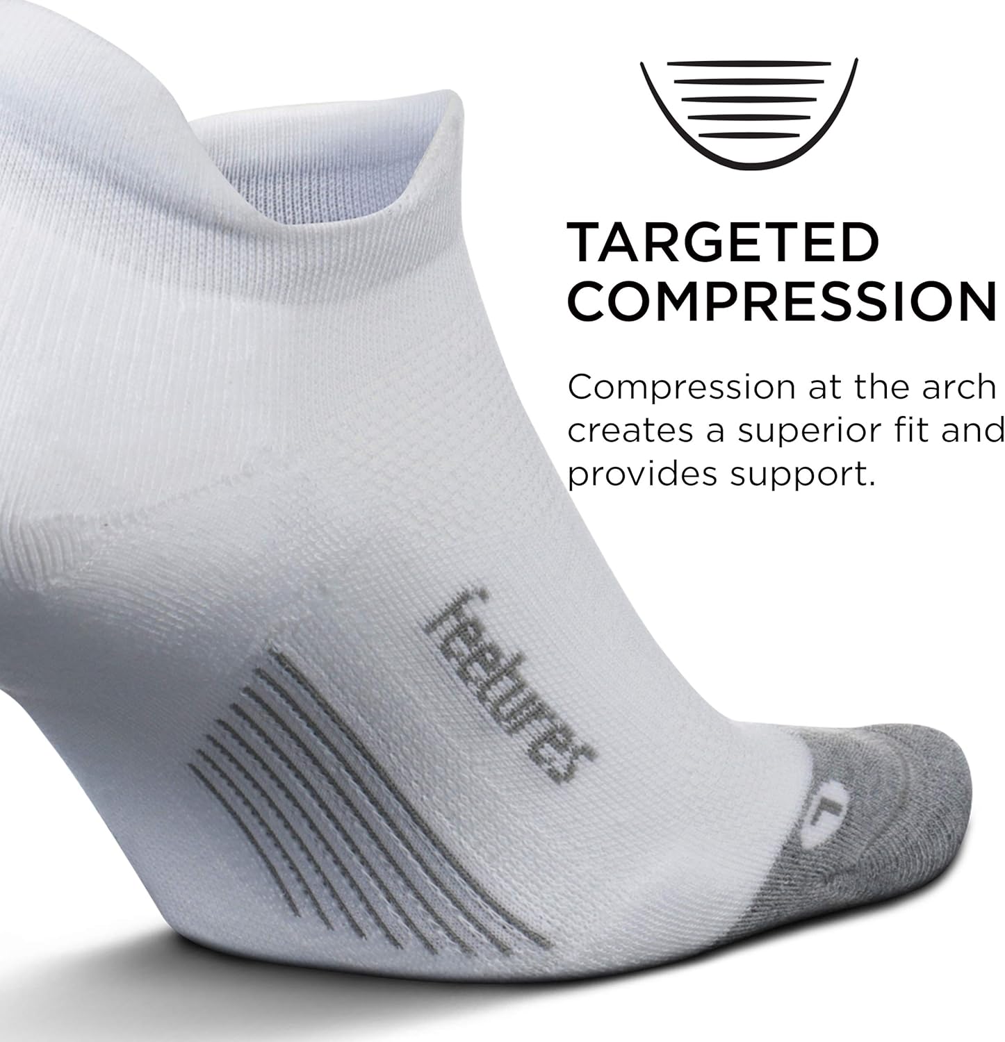 Feetures Unisex Elite Max Cushion No Show Tab Sock Block at  Men’s Clothing store