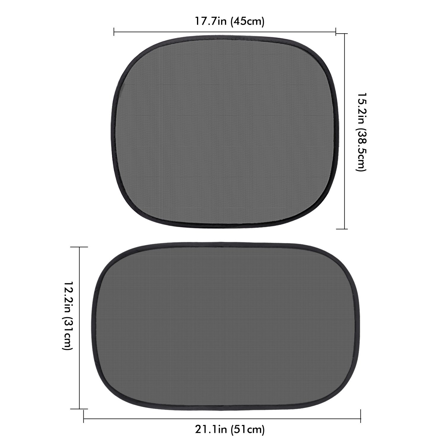 Phyles Parasol de Coche, Ventana lateral del coche Sombrillas Bloqueador solar Bebé Universal Protectores contra el sol Bloqueo Nocivo Rayos UV Calor del sol Calor para bebés Niños Mascotas
