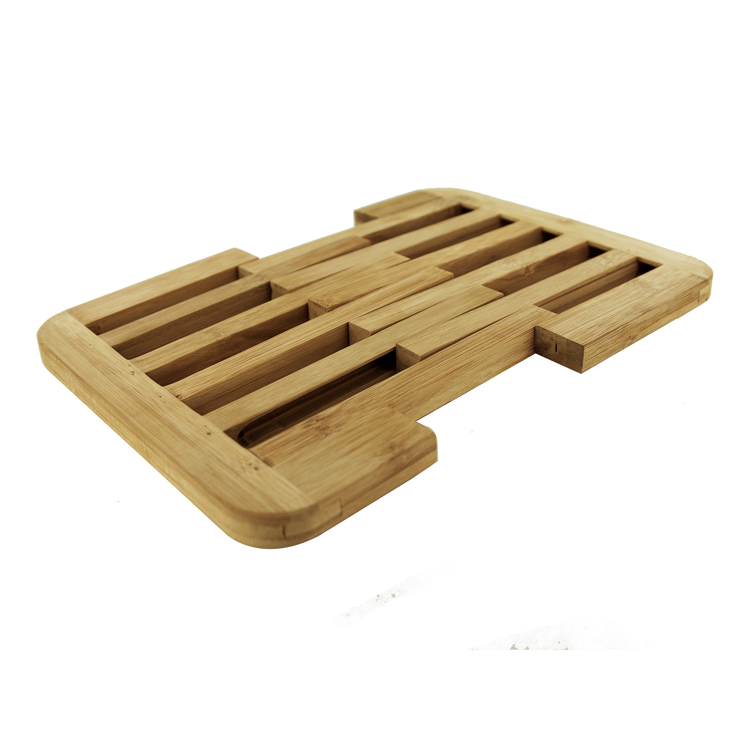 Totally Addict ka2137 Bamboo Expandable Trivet 20-30 cm, 30.5 x 21.5 x 1.3 cm, Brown