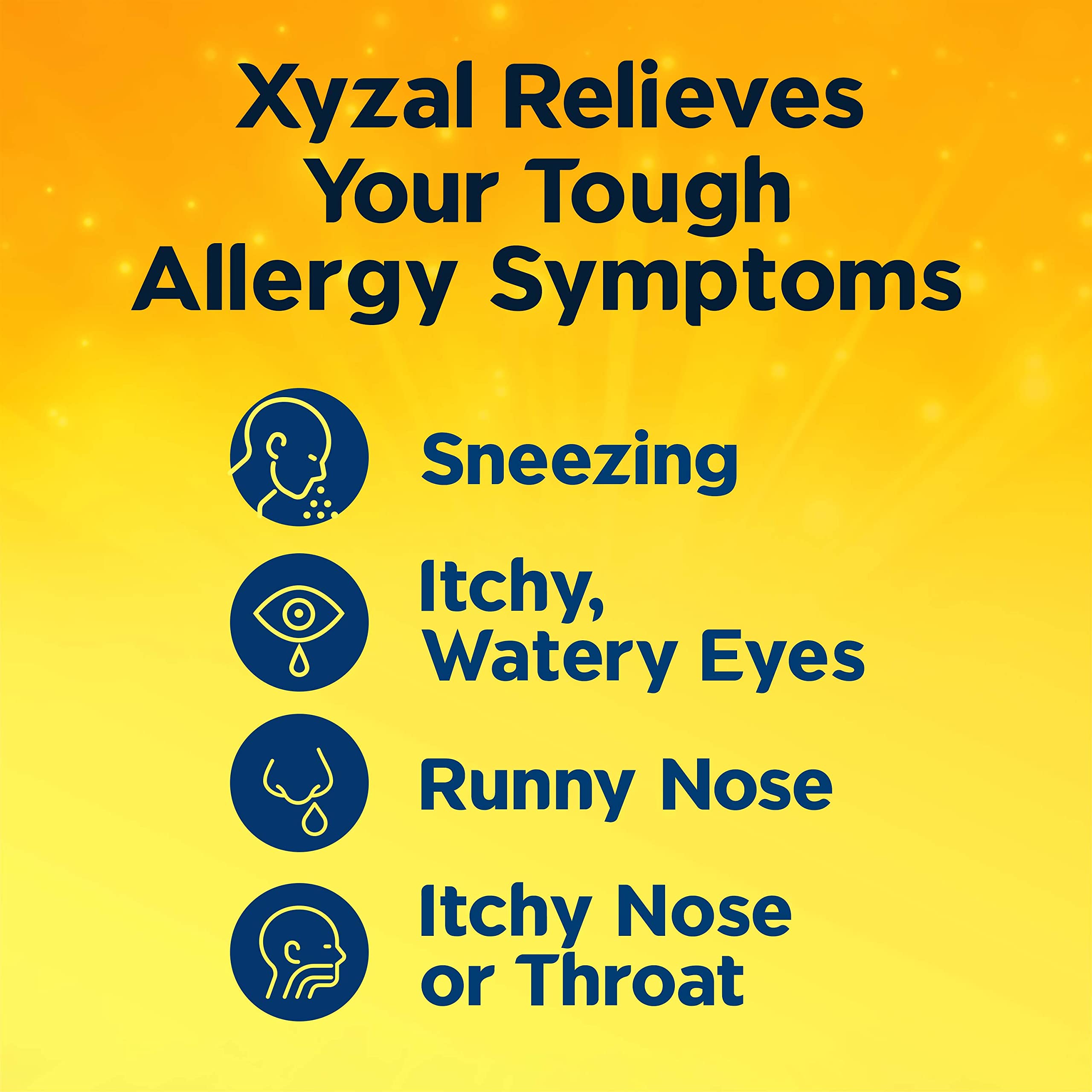 Xyzal Allergy Pills, 24-Hour Allergy Relief, Original Prescription Strength,55 Count (Pack of 2)
