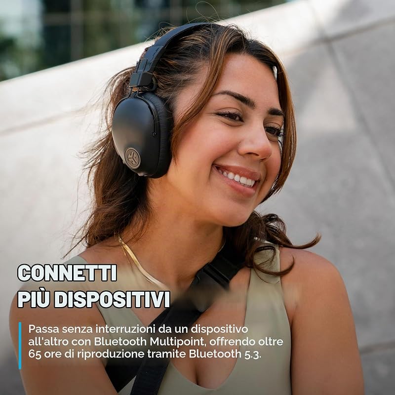 Studio Pro+ Cuffie Bluetooth Over-Ear - Microfono 65 Ore, Nero