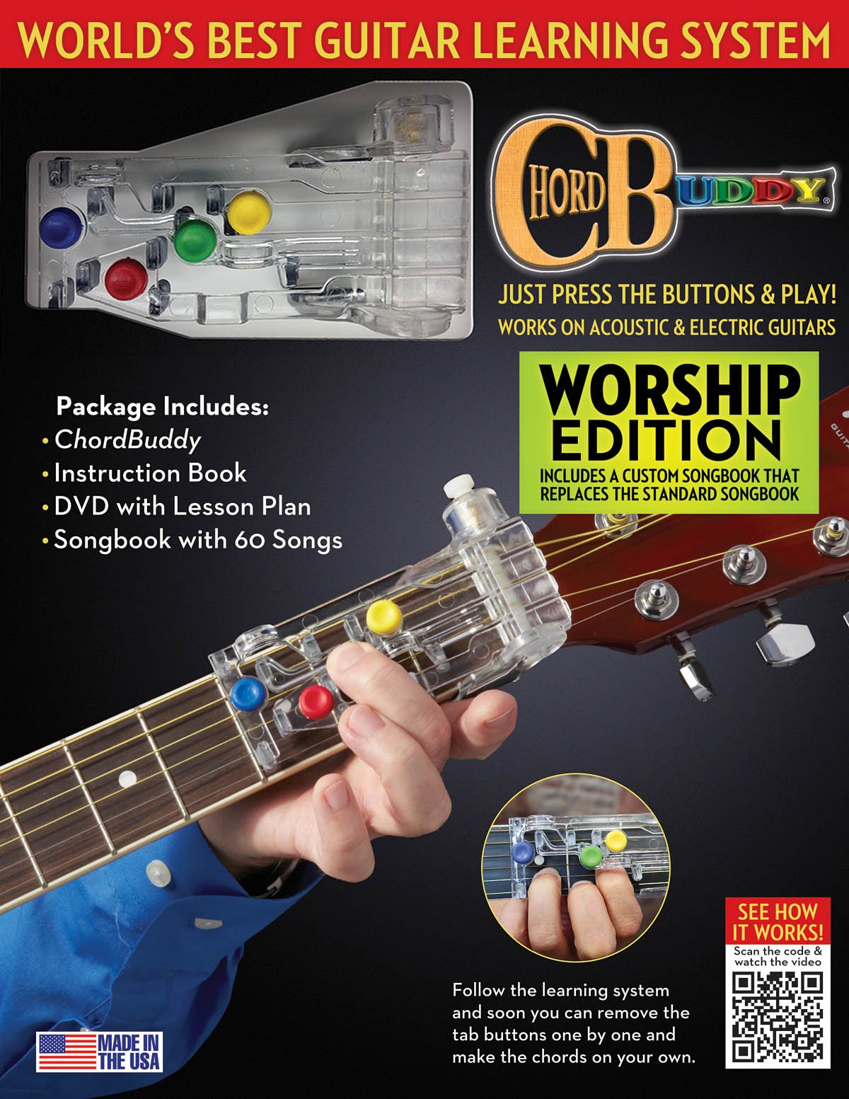 Chordbuddy World's Best Guitar Learning System: Worship Edition