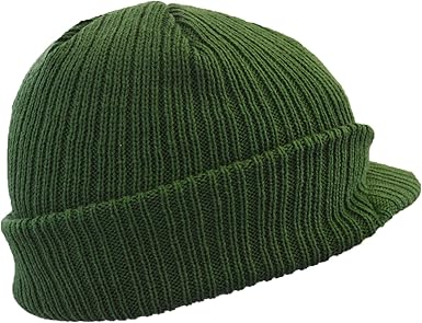 wooly hat with peak