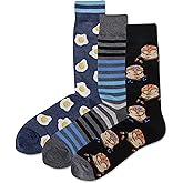 Hot Sox mens Fun Conversation Starter Crew Socks - 3 Pair Pack - Cool & Funny Pop Culture Novelty Gifts