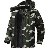 MAOYSSEN Men's Ski Jacket Winter Coat | Fleece Lining Warm Waterproof Raincoat with Detachable Hooded