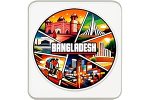 Bangladesh Collage Fridge Magnet: Cute Large Handmade Travel Souvenir Gift for Collectors and Home Decor