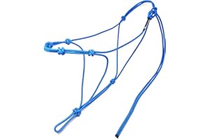 Knotty Girlz 4 Knot Horse Rope Training Halter - 3/16" (5mm) Very Thin! Stiff Polyester Rope