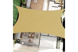 OOTONAT 16' x 20' Rectangular Sun Sail Shades Canopy UV Block Outdoor Shades for Patio Garden Backyard Pergola Shade Cover Sand