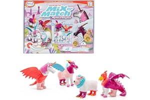 POPULAR PLAYTHINGS Magnetic Mix or Match Pastel Mythical Kingdom Toy Play Set, 15 Pieces
