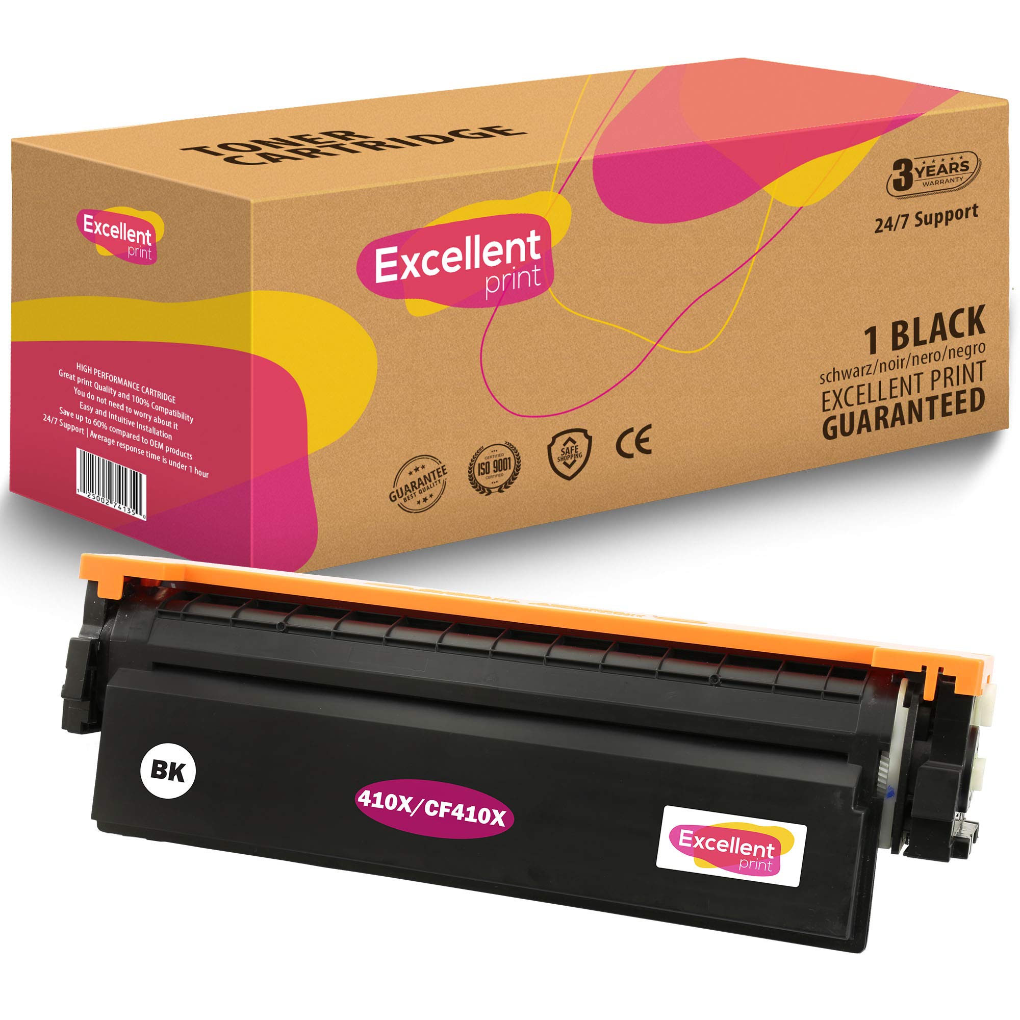 Excellent Print 410X CF410X CF411X CF412X CF413X Compatible Toner cartridge for HP Color LaserJet Pro M477fdw M477fdn M477fnw M452dn M452dw M452nw M377dw