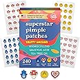 LivaClean 240 CT Superstar Cute Pimple Patches Trippy Edition w/Salicylic Acid & Tea Tree Oil - Pimple Patches Cute, Pimple Patches for Face, Pimple Patch, Hydrocolloid Acne Patches