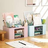 Marbrasse Desk Organiser with Drawers Pink Multifunctional Pen Holder 7 view 5