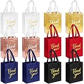 Sweetude 30 Pcs Thank You Gift Bags with Handles Bulk Reusable Goodie Bag Non Woven Foldable Handbag for Christmas Wedding Bridesmaid Gifts(10 x 8 x 4 Inch,Multicolor)