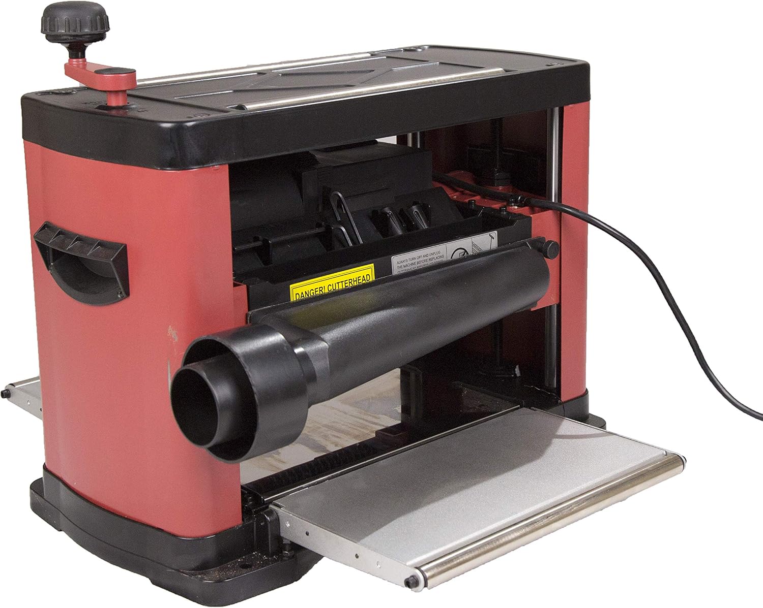 LUMBER JACK 330mm Bench Top Thicknesser Portable Woodworking Machine with Folding Tables - Image 5