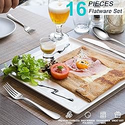 VIVANI 16 Piece Silverware Set for 4, Premium