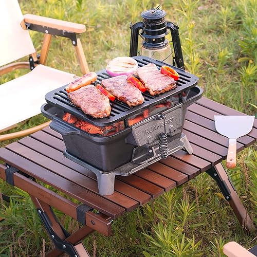 IronMaster Hibachi Grill Outdoor, Small Portable Charcoal Grill