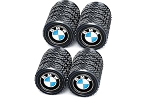 LAWMM Tire Valve Caps, Valve Stem Caps for BMW 1 3 5 6 Series X1 X3 X7 X5 X6 Z4 7 M, Alloy Car Tire Caps for Corrosion Resistant Leak-Proof Car Accessories, Black