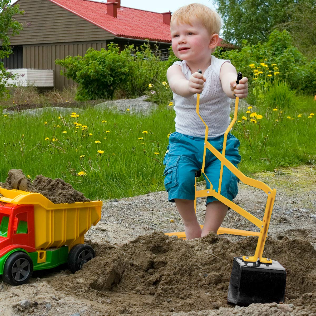 Outdoor Sandbox Toy Costzon Sand Digger Heavy Duty Metal Digging
