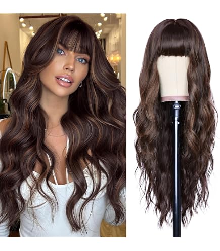 Amazon.com : BUPPLER Wig 18 Inch Medium Length Wigs for  display picture 3